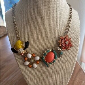 Colorful Floral Statement Necklace